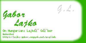 gabor lajko business card